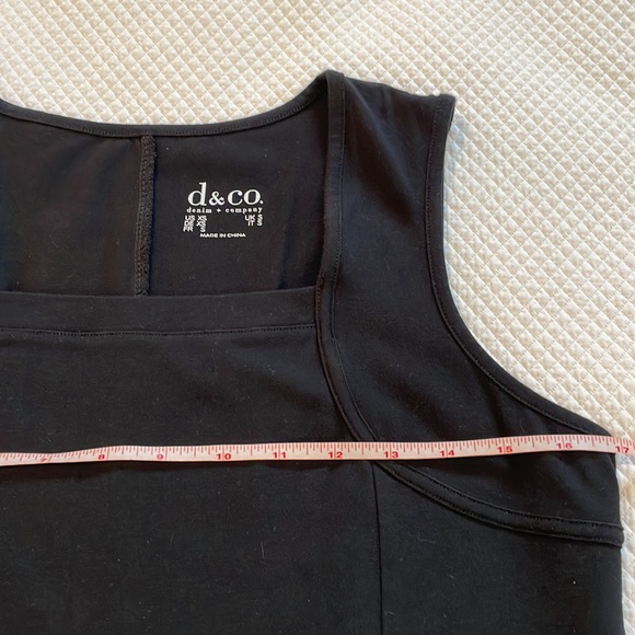 Denim & Co cotton midi dress with square neckline. Size XS, but fits more like M - Picture 4 of 6